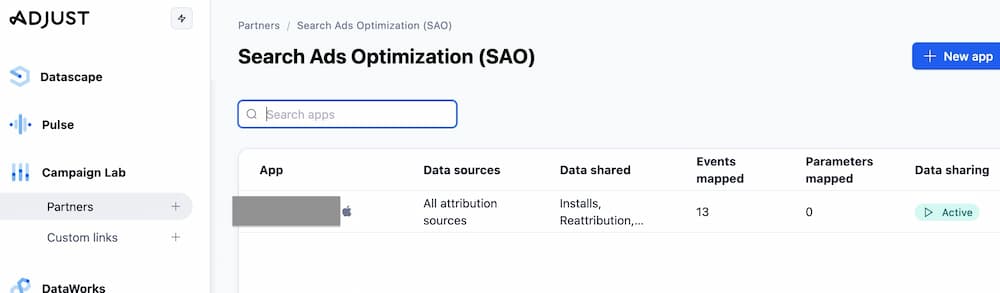 Adjust AppStance Optimize Apple Search Ads Integration