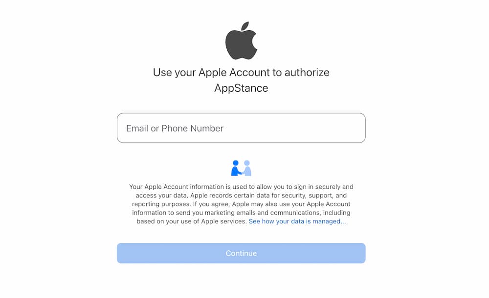 Use your Apple ID to authorize